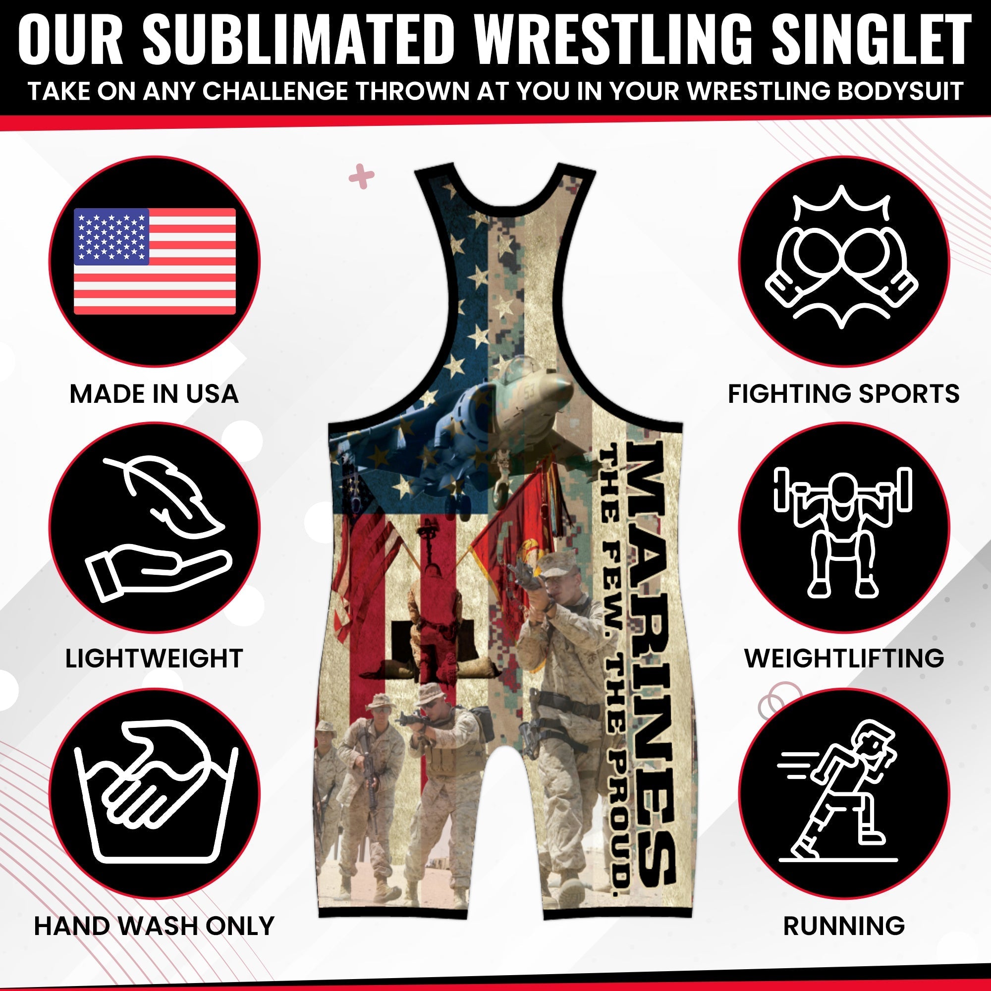 Marines Wrestling Singlet